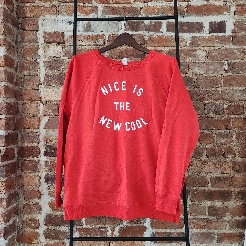 Old Navy women's graphic sweatshirt Nice is the New Cool